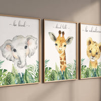 Safari Animal Nursery Prints, Jungle Animals, safari animals, safari nursery, tropical nursery, gender neutral nursery, tropical animals