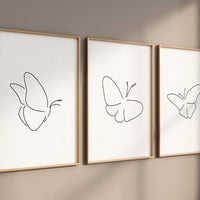 Nursery decor girl butterflies, Butterfly Nursery Art, line art, Girl Nursery Art, Butterfly Nursery Decor for Baby Girl, Butterfly Art