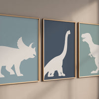 Dinosaur Prints for boys room, T-Rex Print, Triceratops Print, Brachiosaurus print, Dinosaur Wall art, Boy nursery decor, boys room wall art