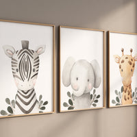 Nursery wall art animals, gender neutral nursery, Animals Nursery Prints, Woodland Nursery Decor, Safari Nursery Wall Art