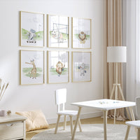 Sports nursery decor, Baby Animals Sport, Baby boy sports nursery, Safari nursery decor, football nursery, baseball nursery, golf nursery
