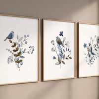 Bird nursery, Botanical nursery decor, bird nursery wall art, wildflower nursery, flower nursery, gender neutral Nursery, Bird Theme