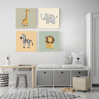 Nursery wall art animals, gender neutral nursery, nursery prints animals, woodland animals nursery, baby room wall art, animal wall art