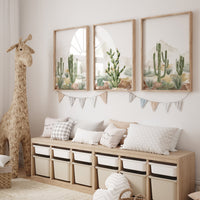Boho Nursery Decor, Cactus Nursery Prints, Boho Nursery Prints, Cactus Wall Art, Cactus Art Print, Nursery Decor, Set of 3 Nursery Prints