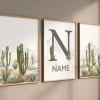 Boho Nursery Decor, Cactus Nursery Prints, Boho Nursery Prints, Cactus Wall Art, Cactus Art Print, Nursery Decor, Set of 3 Nursery Prints