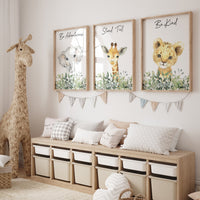 Jungle Animals, Safari Animal Nursery Prints, safari animals, safari nursery, Greenery, gender neutral nursery, Boy Nursery Wall Art