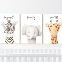 Nursery wall art animals, gender neutral nursery, Animals Nursery Prints, Woodland Nursery Decor, Safari Nursery Wall Art, animal prints