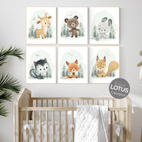 Woodland nursery decor, animals prints, woodland themed nursery, nursery art woodland, nursery prints gender neutral, woodland nursery ideas