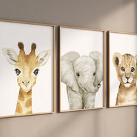 Safari Nursery Prints, Safari Nursery Decor, Safari Nursery Wall Art, safari animals, safari Baby Animal Prints for Nursery, gender neutral