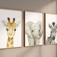 Safari Nursery Prints, Safari Nursery Decor, Safari Nursery Wall Art, safari animals, safari Baby Animal Prints for Nursery, gender neutral