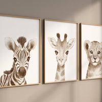 Safari Nursery Decor, Safari Nursery Prints, Safari Nursery Wall Art, safari animals, safari Baby Animal Prints for Nursery, gender neutral