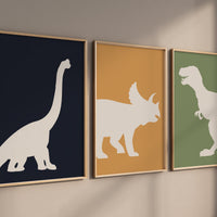 Dinosaur Prints for boys room, T-Rex Print, Triceratops Print, Brachiosaurus print, Dinosaur Wall art, Boy nursery decor, boys room wall art