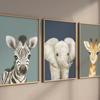 Animal Prints, Animal Nursery wall art, safari animals, Sage Green Nursery Art, animal Nursery Decor, gender neutral nursery, baby room