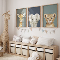 Animal Prints, Animal Nursery wall art, safari animals, Sage Green Nursery Art, animal Nursery Decor, gender neutral nursery, baby room