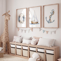 Nautical nursery, marine nursery, sea themed, sea wall art, under the sea nursery, gender neutral nursery, ocean nursery, Nautical prints