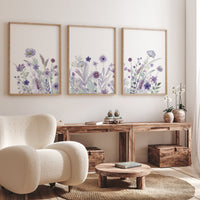 Purple flower nursery decor, wildflower nursery, girls room decor, Nursery decor girl purple, lavender nursery, lilac nursery, girls room