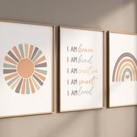 Nursery decor rainbow, neutral Rainbow Wall Art, rainbow Print Set, Cloud Rainbow Sun, Rainbow Wall Art, gender neutral, Watercolor Rainbow