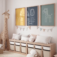 Safari Nursery Wall Prints, Boho Nursery Prints, jungle animals, Sage Green Nursery Art, animal Nursery Decor, animal prints