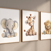 Animal prints, gender neutral nursery, Plush animals, Safari Animal Nursery Prints, safari animals, safari nursery, gender neutral nursery