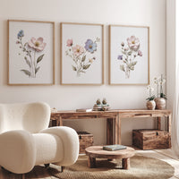 Flower print, Boho Nursery wall art, Wildflower Nursery Decor, Girl Nursery Decor, flower art, Botanical Print, boho home decor, girls room