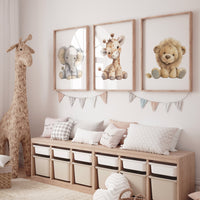 Animal prints, gender neutral nursery, Plush animals, Safari Animal Nursery Prints, safari animals, safari nursery, gender neutral nursery