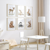 Woodland Animal Prints, animal prints, gender neutral, Wall Art, Forest Animal, Woodland Animal Prints, safari animals