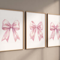 Bow print wall art, Bow nursery print, pink Bow nursery wall art, bow nursery art, bow nursery decor, bow print wall art pink, girl nursery