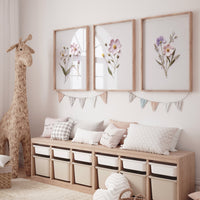 Flower print, Boho Nursery wall art, Wildflower Nursery Decor, Girl Nursery Decor, flower art, Botanical Print, boho home decor, girls room