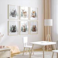 Woodland Animal Prints, animal prints, gender neutral, Wall Art, Forest Animal, Woodland Animal Prints, safari animals