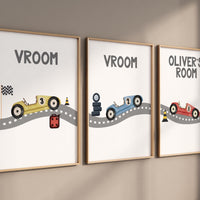 Race car wall art, personalized nursery, Race car boy room decor, Racing car nursery, car nursery, Boys bedroom decor, playroom decor