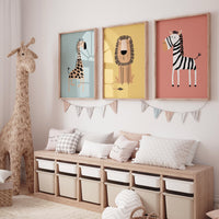 Safari Nursery Wall Prints, Boho Nursery Prints, jungle animals,Nursery Art, animal Nursery Decor, animal prints, safari prints
