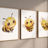 Bee print, bee nursery, Nursery decor neutral, yellow nursery, gender neutral, nursery wall art, nursery wall art prints, baby room wall art