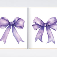 Bow print wall art, Bow nursery print, purple Bow nursery wall art, bow nursery art, bow nursery decor, bow print wall art lilac