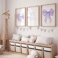 Bow print wall art, Bow nursery print, pink Bow nursery wall art, bow nursery art, purple nursery, bow print wall art, you are so loved