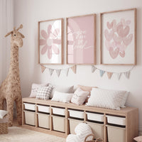 Flower nursery, flower prints for girls room, you are so loved, blush nursery, Girl bedroom art, heart print, girls room decor, baby girl