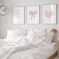 Bow print wall art, Bow nursery print, pink Bow nursery wall art, bow nursery art, bow nursery decor, bow print wall art, you are so loved