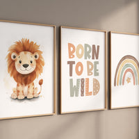 Lion prints, lion nursery, safari animal wall art, lion family decor, baby nursery prints, jungle themed posters, safari themed, lion poster
