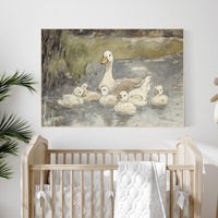 Duck Family wall art, nursery decor, ducklings nursery, duck print, gender neutral, duck wall art, nursery print, baby room wall art