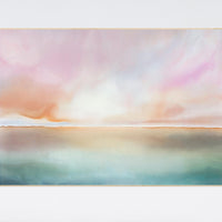 Landscape sea view, nursery wall art, gender neutral, sky, beach nursery decor, sunset print, sunrise print, nursery print, baby room