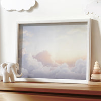 Cloud artwork, nursery wall art, gender neutral, dreamy sky decor, pastel cloud print, nursery cloud wall art, nursery print, baby room art