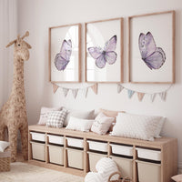 Nursery decor girl butterfly, nursery decor purple, nursery decor girl lilac, Butterfly Nursery Art, Girl Nursery Art, Butterfly Wall Art