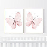 Nursery decor girl butterfly, Butterfly Nursery Art, Girl Nursery Art, Butterfly Nursery Decor for Baby Girl, Butterfly Art, pink nursery
