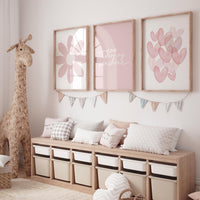 Flower nursery, flower prints for girls room, you are my sunshine, blush nursery, Girl bedroom art, heart print, girls room decor, baby girl