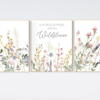 Wildflower Nursery Print: Boho Floral Wall Art