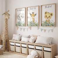 Safari Jungle Animal Nursery Wall Art, Neutral Baby Room Decor, Jungle Animal Print, Safari Nursery Wall Art, Boho Jungle Nursery Print