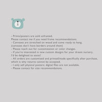 Floral Nursery Art Print: Boho Girl Room Decor, Purple Teal Flowers