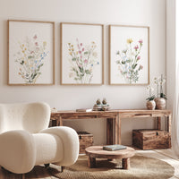 Wildflower Nursery Print: Boho Botanical Wall Art