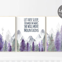 Woodland Nursery Decor: Mountain Animals Art Print