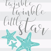 Twinkle Twinkle Little Star, mint nursery decor, tea nursery decor, kids room decor, gender neutral, baby girl gift, nursery wall art green