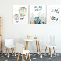 Nursery decor boy mountain, adventure , travel theme , woodland, gender neutral, adventure awaits